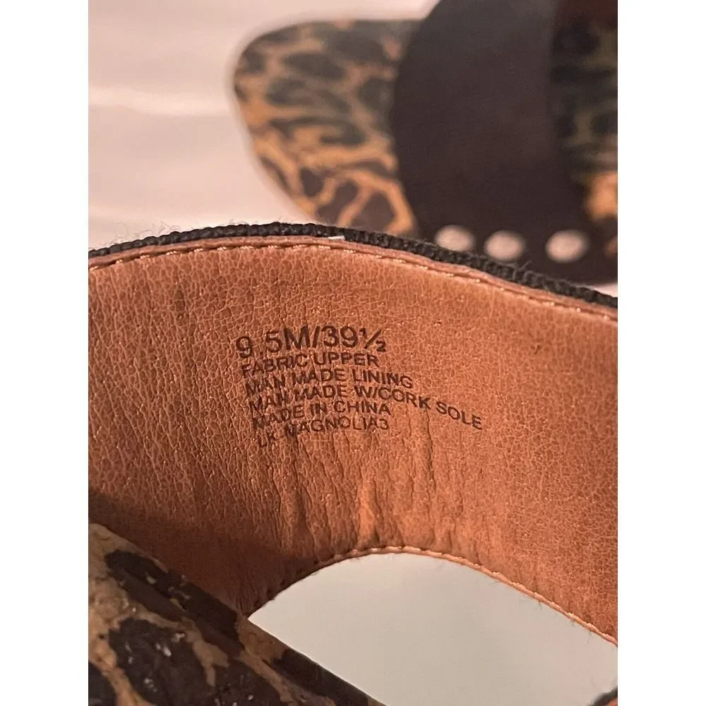 LUCKY BRAND Womens Black Chetta‎ Platform Wedge Sandal 9.5M. S-279